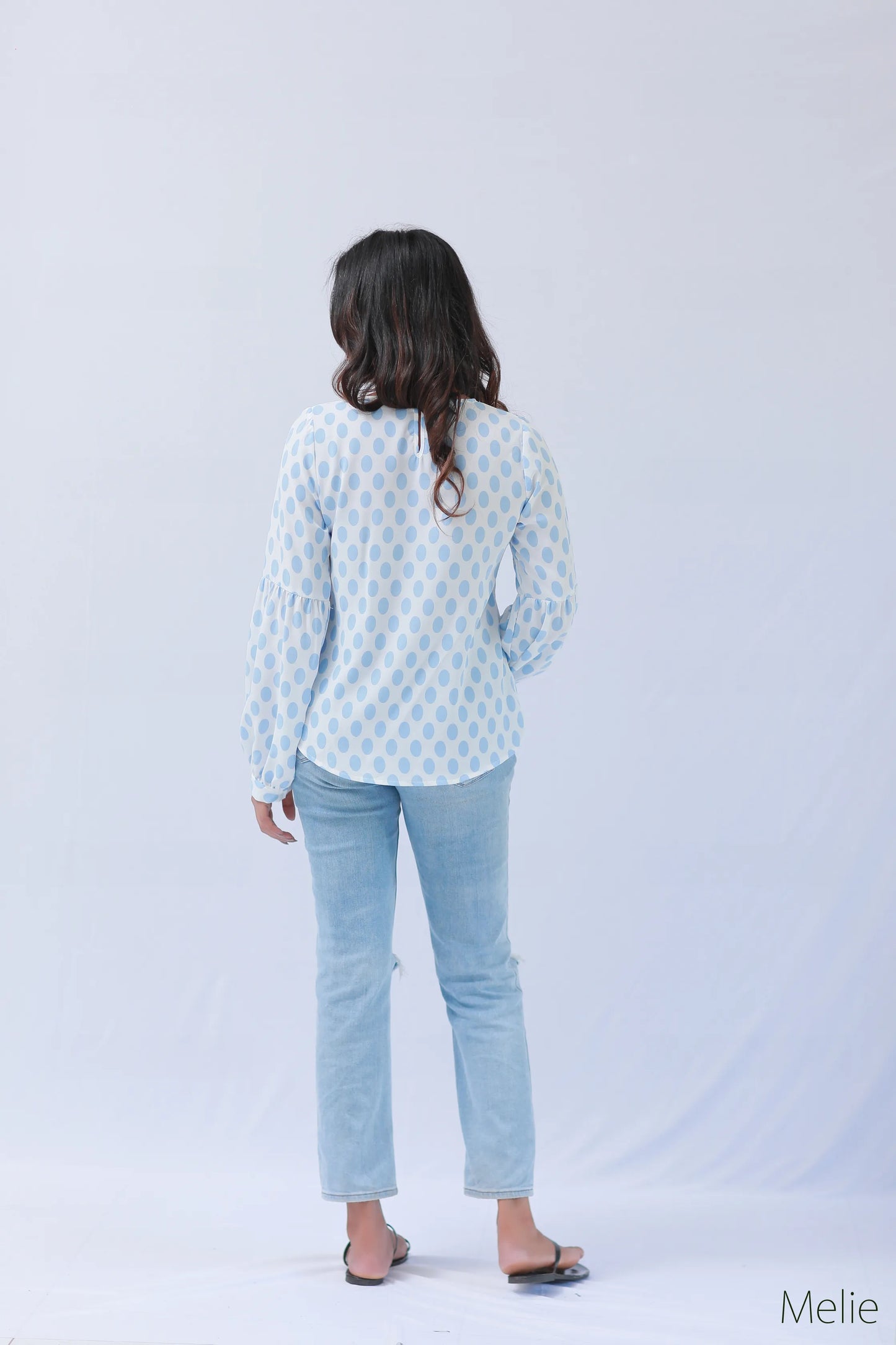 Dotted Long Sleeves Blouse